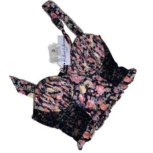 For Love & Lemons Gardenia Long Line Bra Victoria's Secret Floral